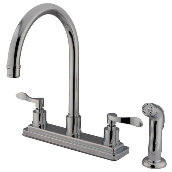 KS8791DFL 8" Centerset Kitchen Faucet, Polished Chrome